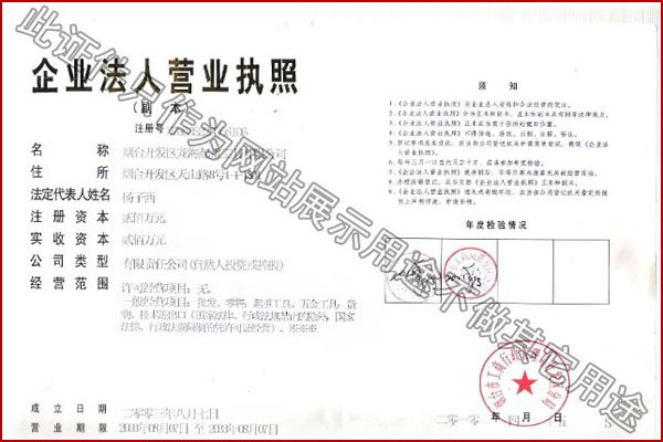 龍海起重成套設備搬運工具營業執照