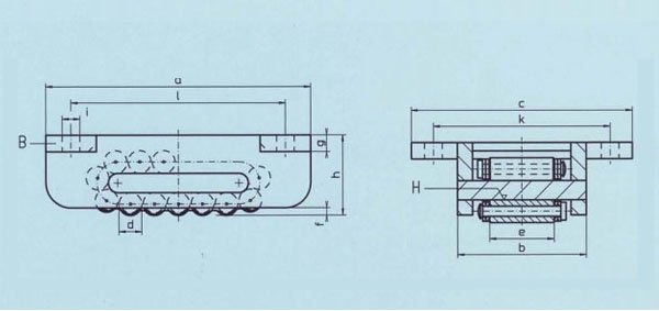 B型載重滾輪小車(chē)尺寸圖 B型載重滾輪小車(chē)尺寸圖