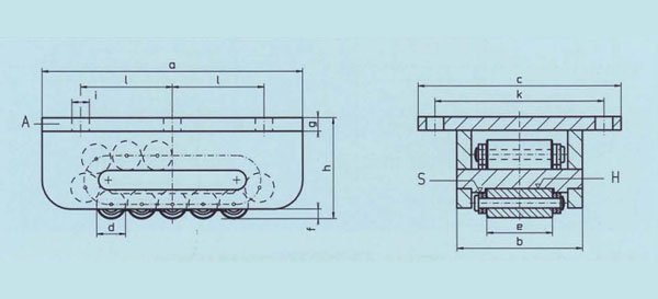AS型載重滾輪小車尺寸圖 AS型載重滾輪小車尺寸圖